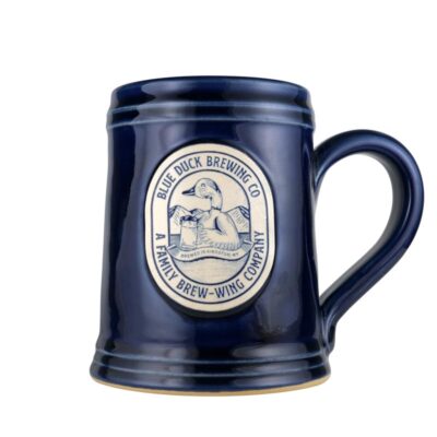 20 ounce Traditional Beer stein in a blue glaze color