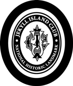 The text "Jekyll Island Club National Historic Landmark" with an insignia in the middle.